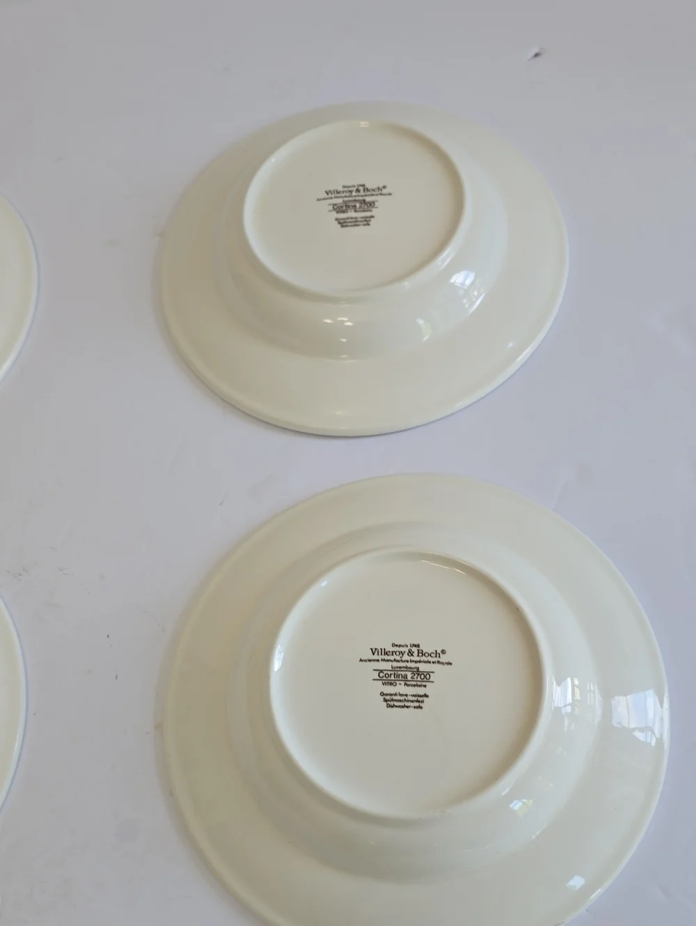 Villeroy & Boch Set Of 6 Cortina 2700 Soup/Pasta Bowls Vitro Porcelain White